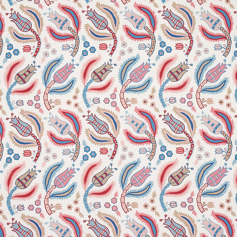 Malabar Vine Sky & Rose 179851 by Schumacher Fabric Schumacher Fabric Malabar Vine Sky & Rose 179851Fabric LINEN 100% UNITED KINGDOM </p><p>Repeat: H: HORZ. 9" (23CM), V: VERT. 12 1/2" (32CM) 54 - Fabric Carolina -