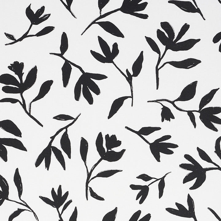 Laurel Black 180011 by Schumacher Fabric Schumacher Fabric Laurel Black 180011Fabric COTTON 75% </p><p>Repeat: H: HORZ. 54" (137CM), V: VERT. 36" (91CM) 54" (137CM) - Fabric Carolina -