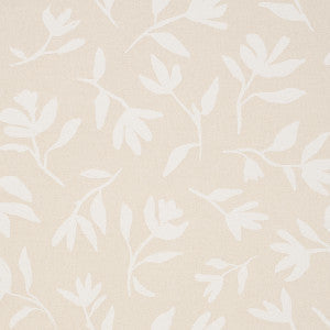Schumacher Fabric Laurel White On Unbleached 180012