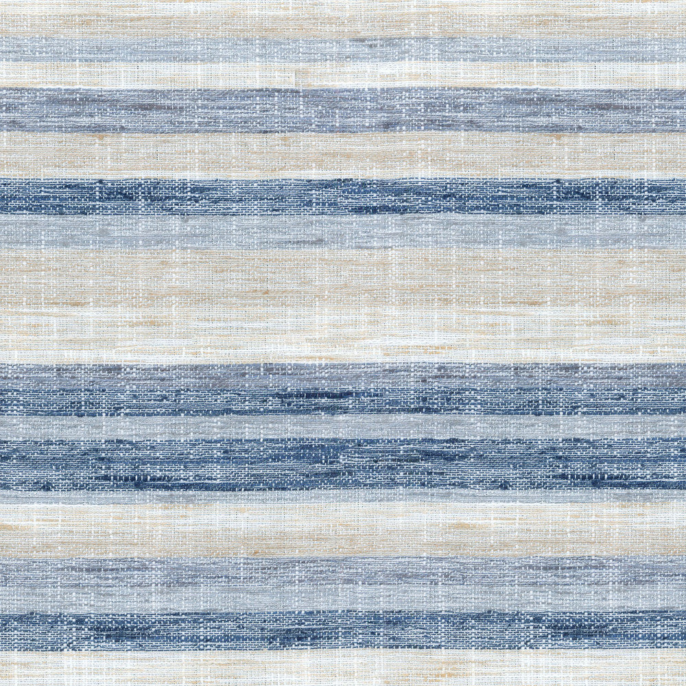 Faded Stripe Indigo 180042 by Novogratz Designer Fabric RETRO 100% Polyester INDIA Wyzenbeek 45,000 Horizontal: 0.00" and Vertical: 13.50" 54" - Swanky Fabrics -