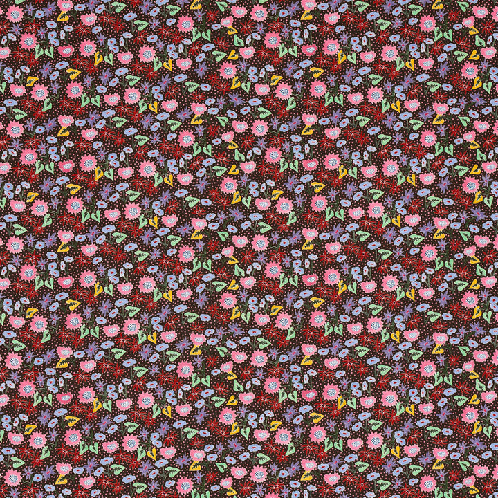 Calico Multi On Brown 180171 by Schumacher Fabric Schumacher Fabric Calico Multi On Brown 180171Fabric LINEN 60% THAILAND </p><p>Repeat: H: HORZ. 9" (23CM), V: VERT. 4 1/2" (11CM) 54 - Fabric Carolina -