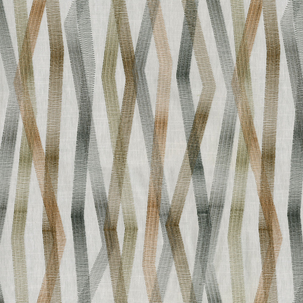 Zig & Zag Emb Woodland 180222 by Novogratz Designer Fabric - 69%Cotton 31%Polyester Embroid:100%Rayon INDIA 30000 Horizontal: 18.5 and Vertical: 13 54 - Swanky Fabrics -