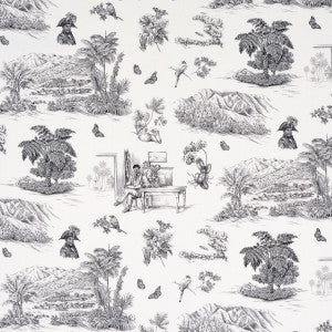 Schumacher Fabric Toussaint Toile Black 180270