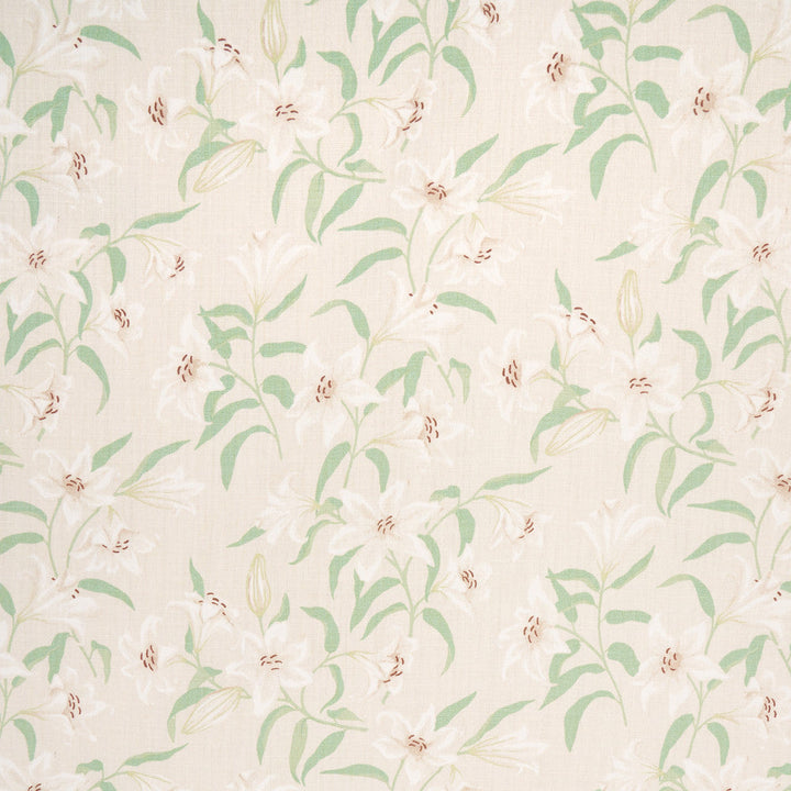 Scattered Lilies Cream 180300 by Schumacher Fabric Schumacher Fabric Scattered Lilies Cream 180300Fabric LINEN 100% THAILAND </p><p>Repeat: H: HORZ. 13" (33CM), V: VERT. 20 5/6" (53CM) 54" (137CM) - Fabric Carolina -