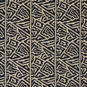Schumacher Fabric Jagged Maze Black 180320