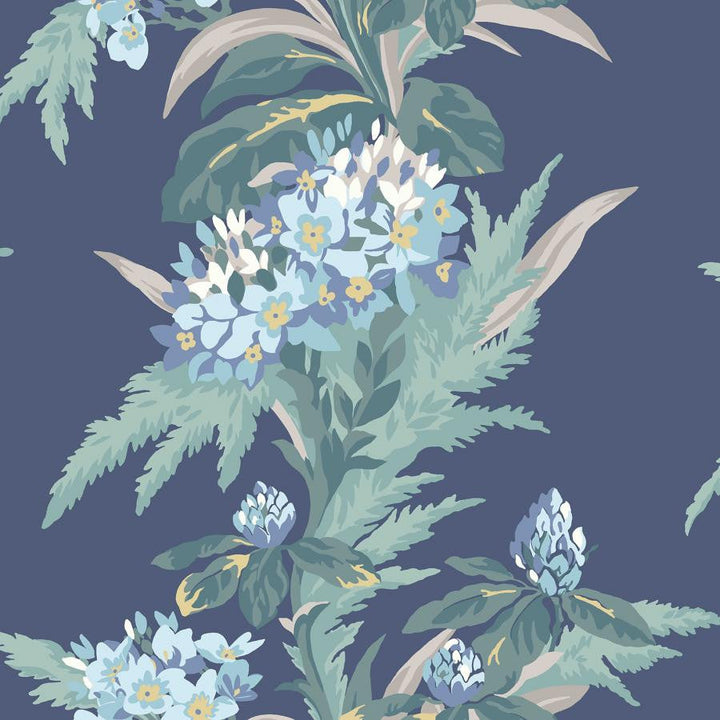 Aurora (Wp) # 05 Lagoon by 1838 Wallcoverings Designer Wallpaper Aurora HALF DROP PASTE THE WALL UNITED KINGDOM V-21" 20.5"X11YD - Swanky Fabrics -