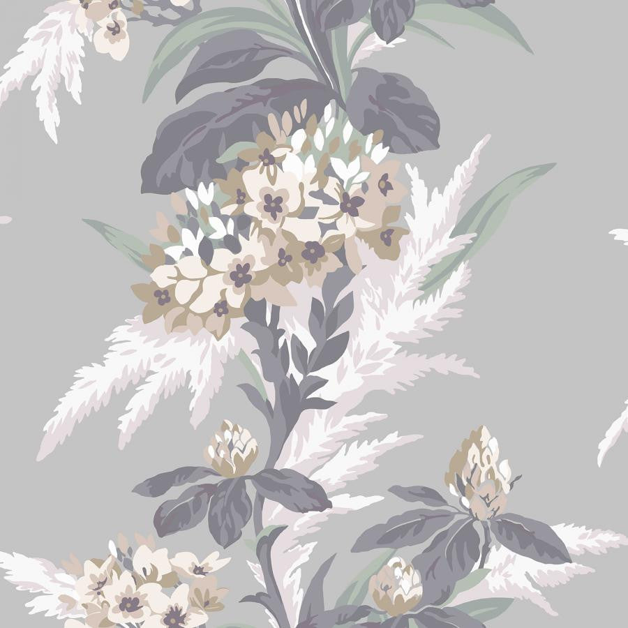 Aurora (Wp) # 06 Mist by 1838 Wallcoverings Designer Wallpaper Aurora HALF DROP PASTE THE WALL UNITED KINGDOM V-21" 20.5"X11YD - Swanky Fabrics -