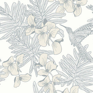 1838 Wallcoverings Wallpaper Hummingbird (Wp) # 05 Mist