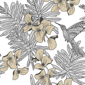 1838 Wallcoverings Wallpaper Hummingbird (Wp) # 06 Jet