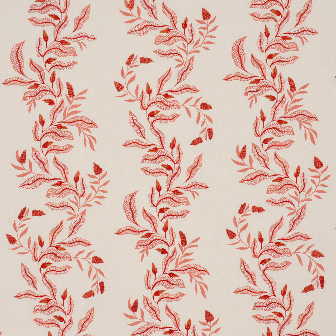 Schumacher Fabric Vagary Vines - Coral