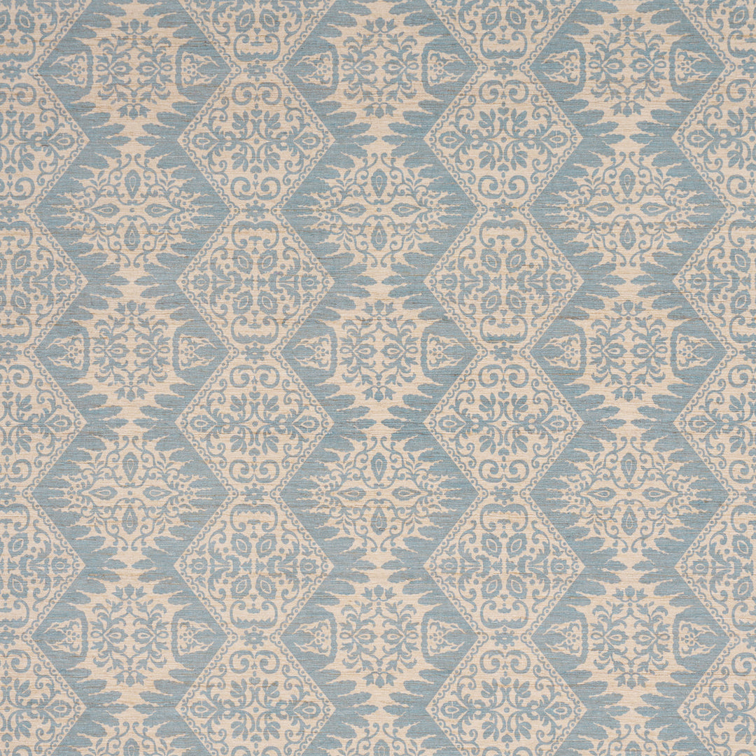 Schumacher Fabric Berkeley Hand Printed Silk - Cornflower