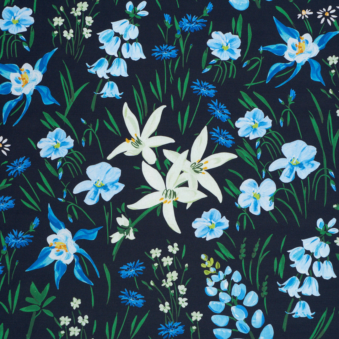 Schumacher Fabric Oz Floral - Ebony