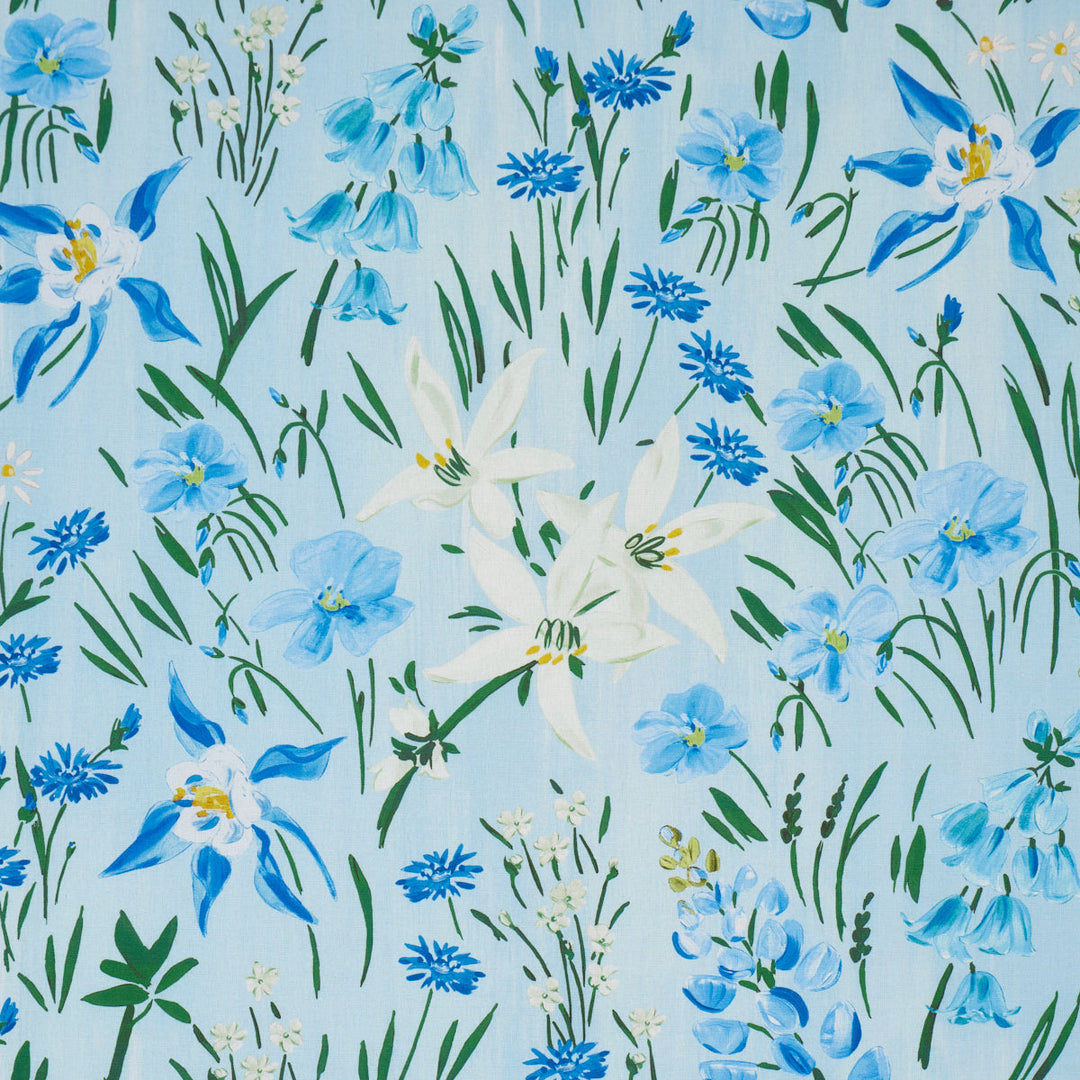 Schumacher Fabric Oz Floral - Sky