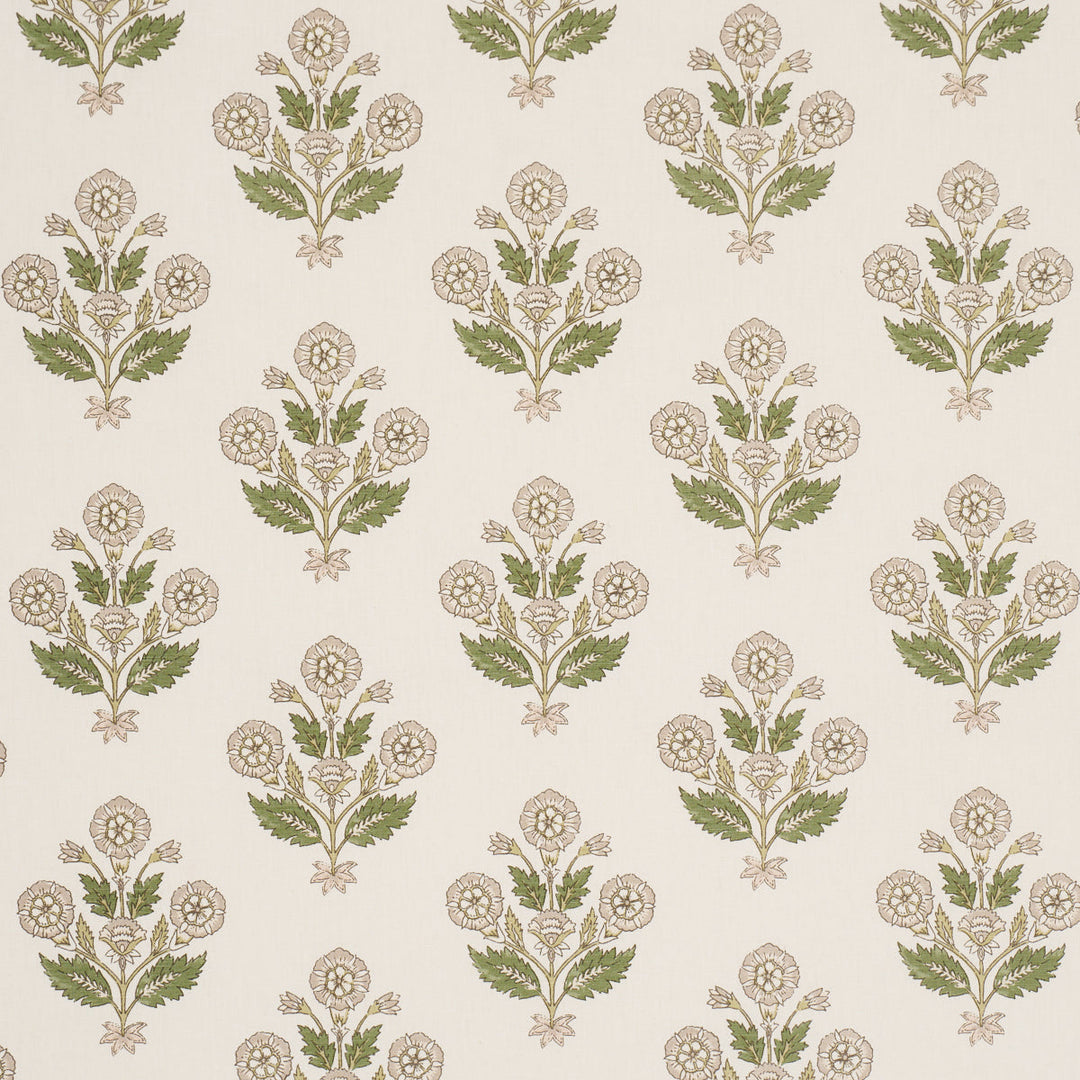 Schumacher Fabric Dalila Hand-Screen Print - Green