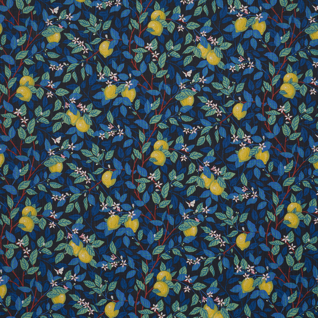 Schumacher Fabric Citronträd - Spruce And Blue