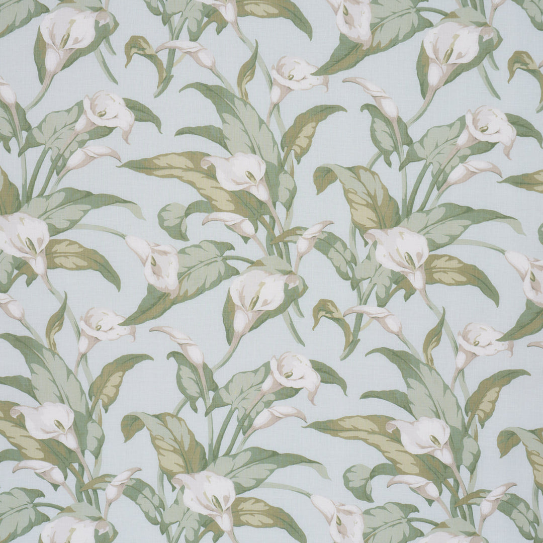 Schumacher Fabric Arum Lilies - Aqua