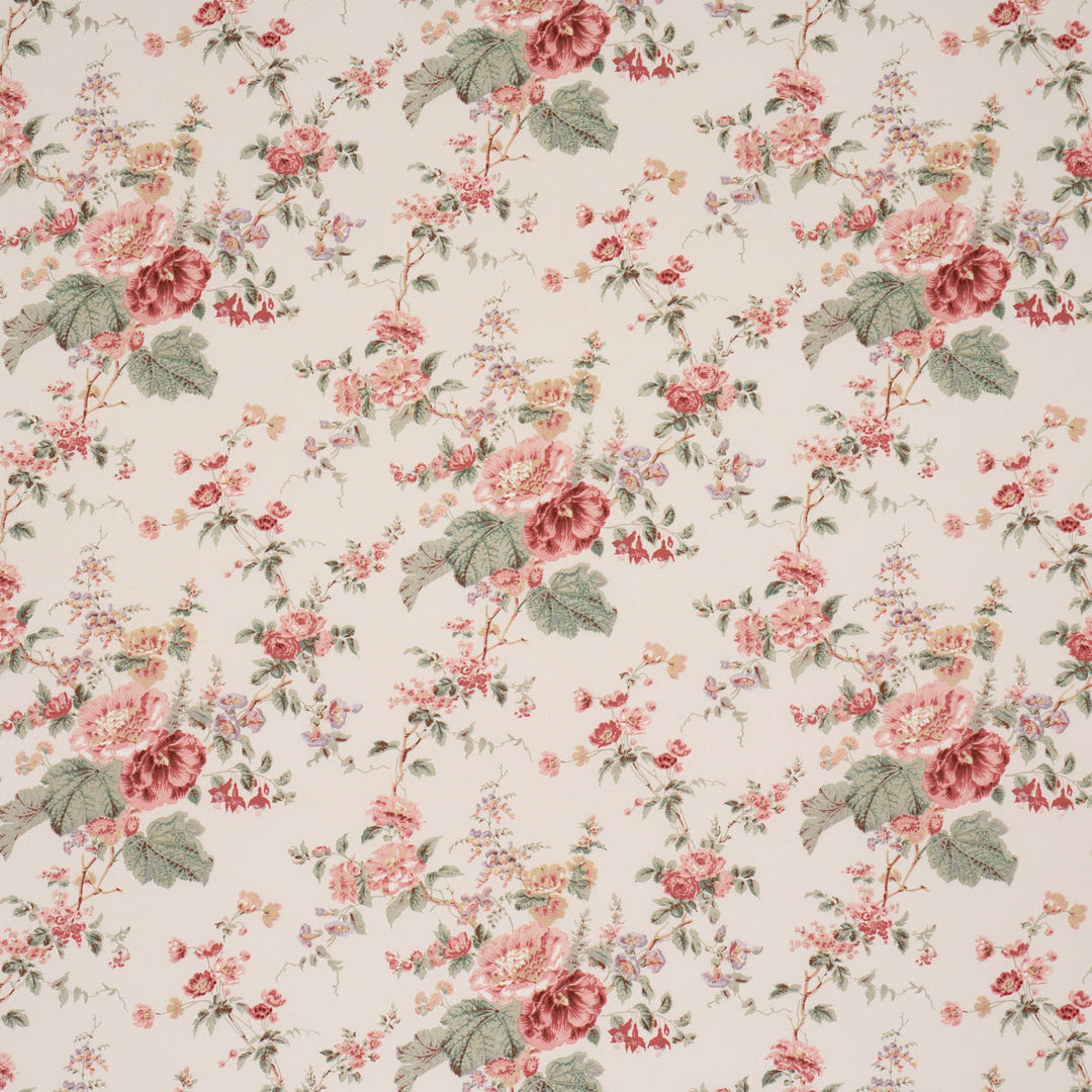 Schumacher Fabric Midsummer Hollyhock - Rose