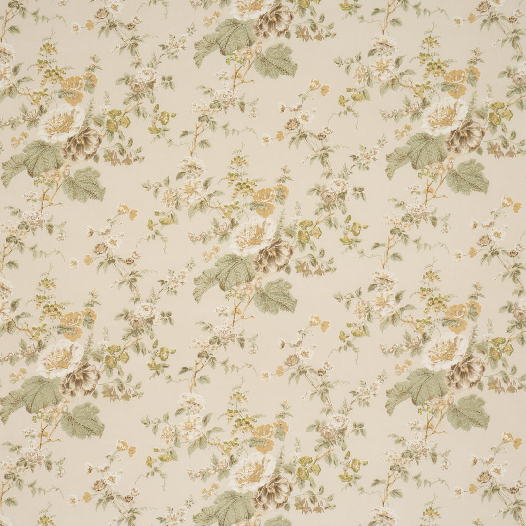Schumacher Fabric Midsummer Hollyhock - Citron
