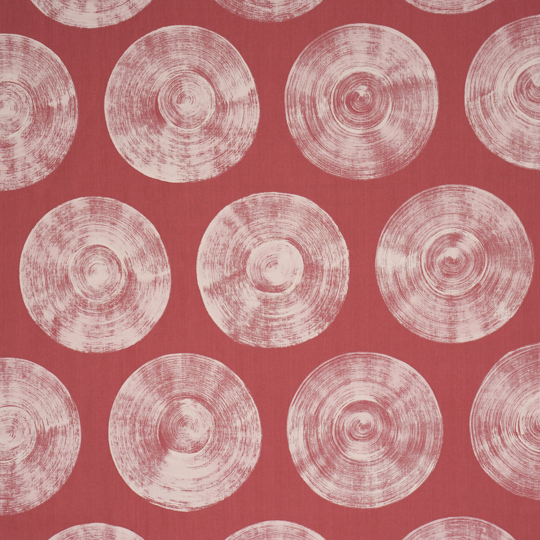 Schumacher Fabric Painted Circles - Red