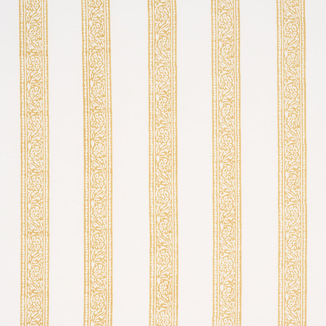 Schumacher Fabric Mahdavi Stripe Hand-Block Print - Yellow