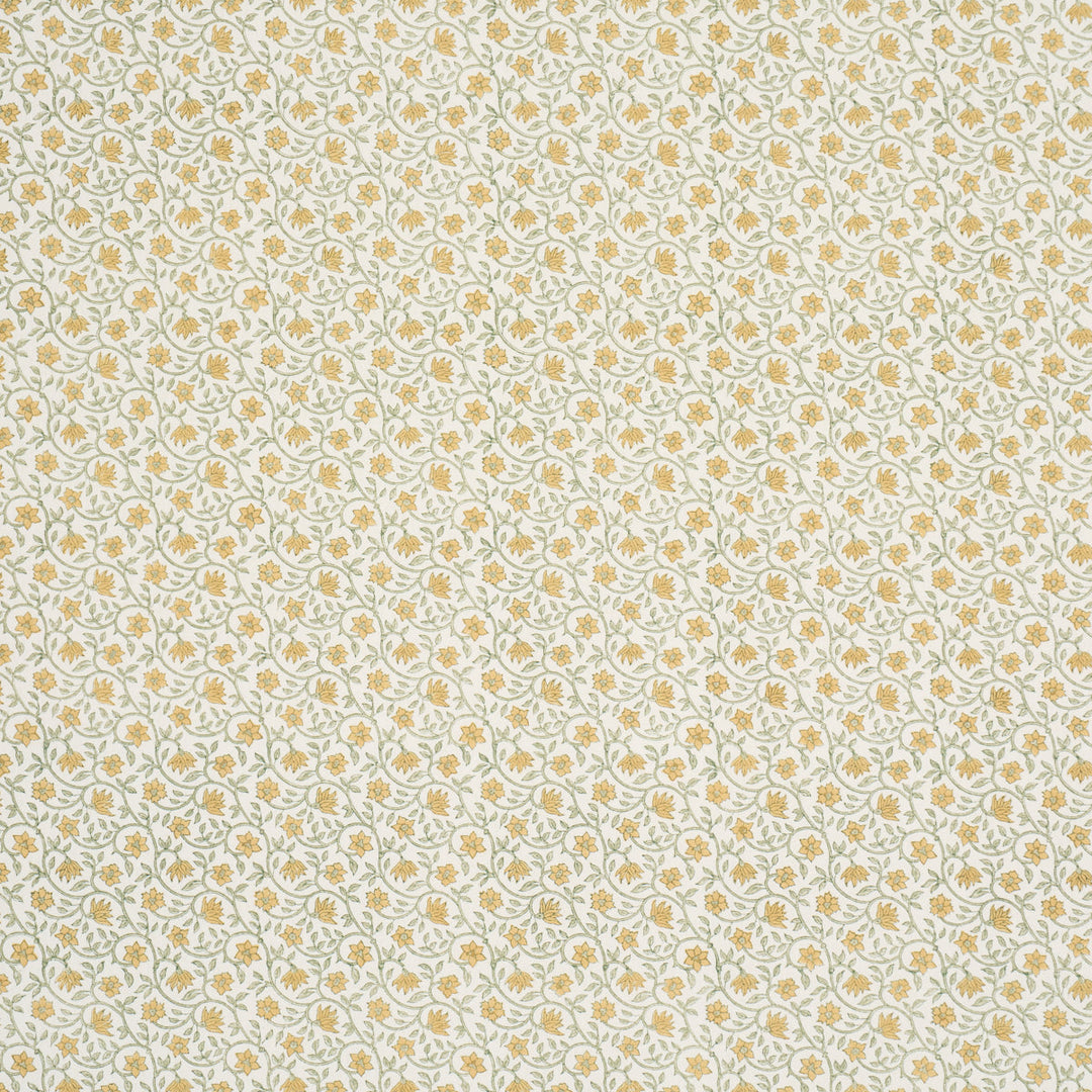Schumacher Fabric Malaya Hand-Block Print - Yellow