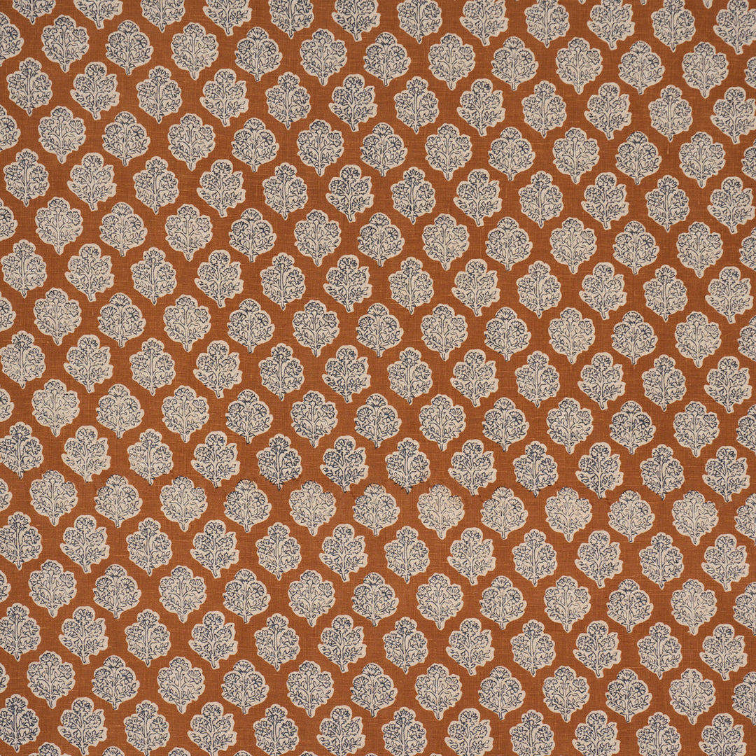 Schumacher Fabric Manali Hand-Print - Spice & Indigo