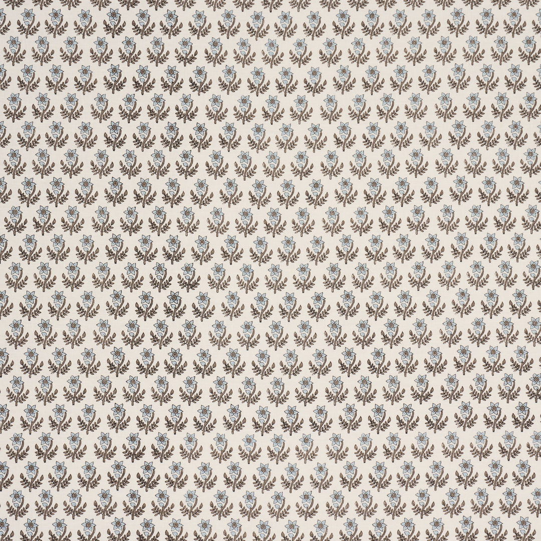 Schumacher Fabric Amisha Hand-Print - Blue & Brown