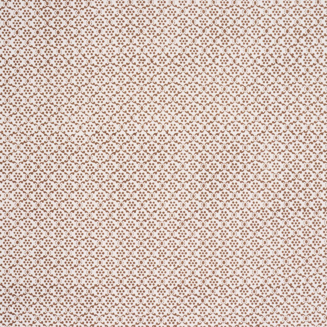 Schumacher Fabric Laksha Hand-Block Print - Brown