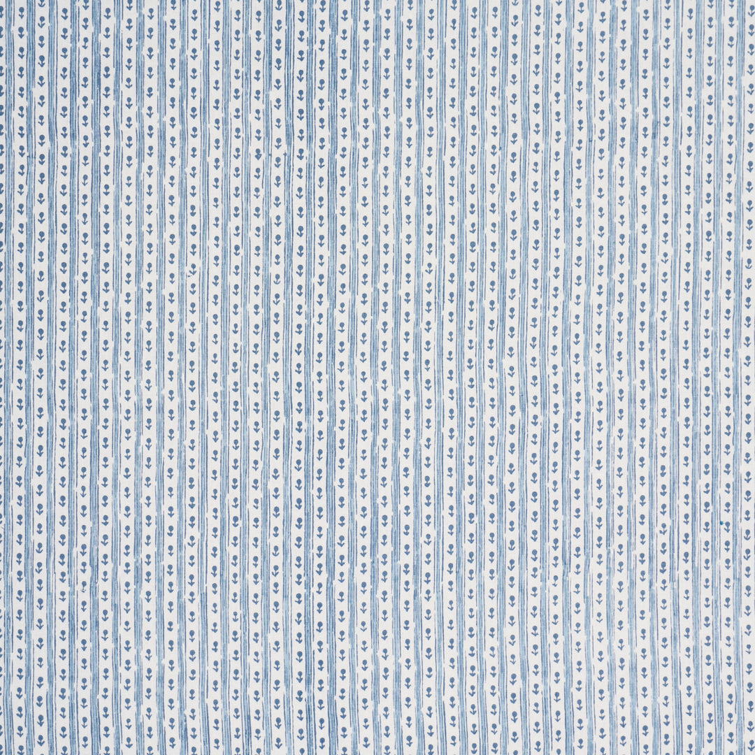Schumacher Fabric Nidhi Stripe Hand-Print - Sky