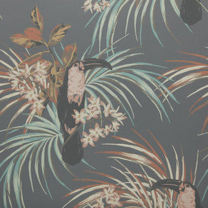 1838 Wallcoverings Wallpaper Le Toucan (Wp) # 05 Charcoal