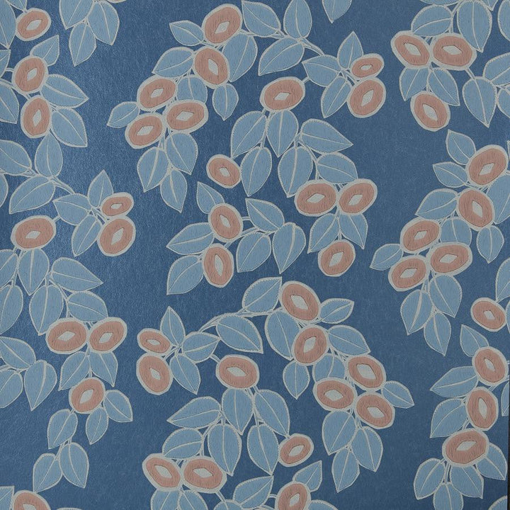 Rosetta (Wp) # 01 Midnight by 1838 Wallcoverings Designer Wallpaper Elodie STRAIGHT PASTE THE WALL UNITED KINGDOM V-25.5" 20.5"X11YD - Swanky Fabrics -