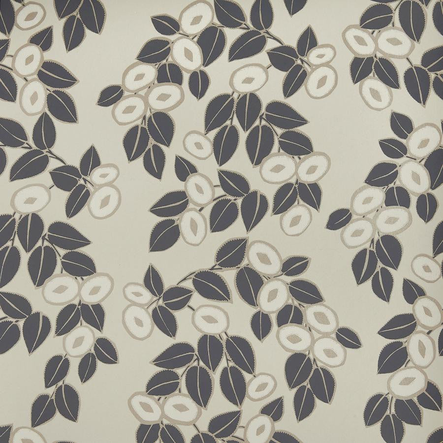 Rosetta (Wp) # 03 Jet by 1838 Wallcoverings Designer Wallpaper Elodie STRAIGHT PASTE THE WALL UNITED KINGDOM V-25.5" 20.5"X11YD - Swanky Fabrics -