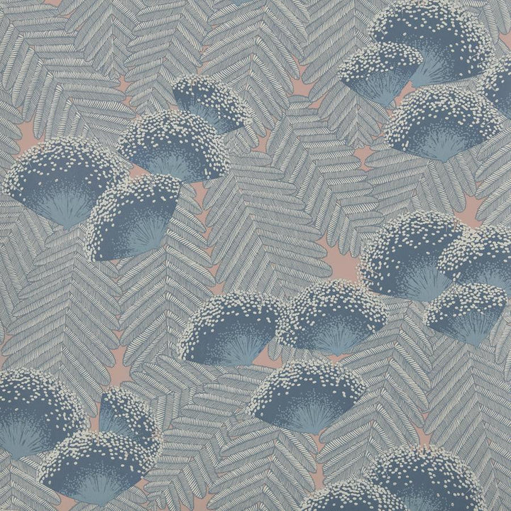 Clarice (Wp) # 01 Soft Blue by 1838 Wallcoverings Designer Wallpaper Elodie HALF DROP PASTE THE WALL UNITED KINGDOM V-25.5" 20.5"X11YD - Swanky Fabrics -