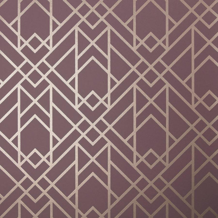 Metro (Wp) # 02 Cassis by 1838 Wallcoverings Designer Wallpaper Elodie STRAIGHT PASTE THE WALL UNITED KINGDOM V-10.25" 20.5"X11YD - Swanky Fabrics -
