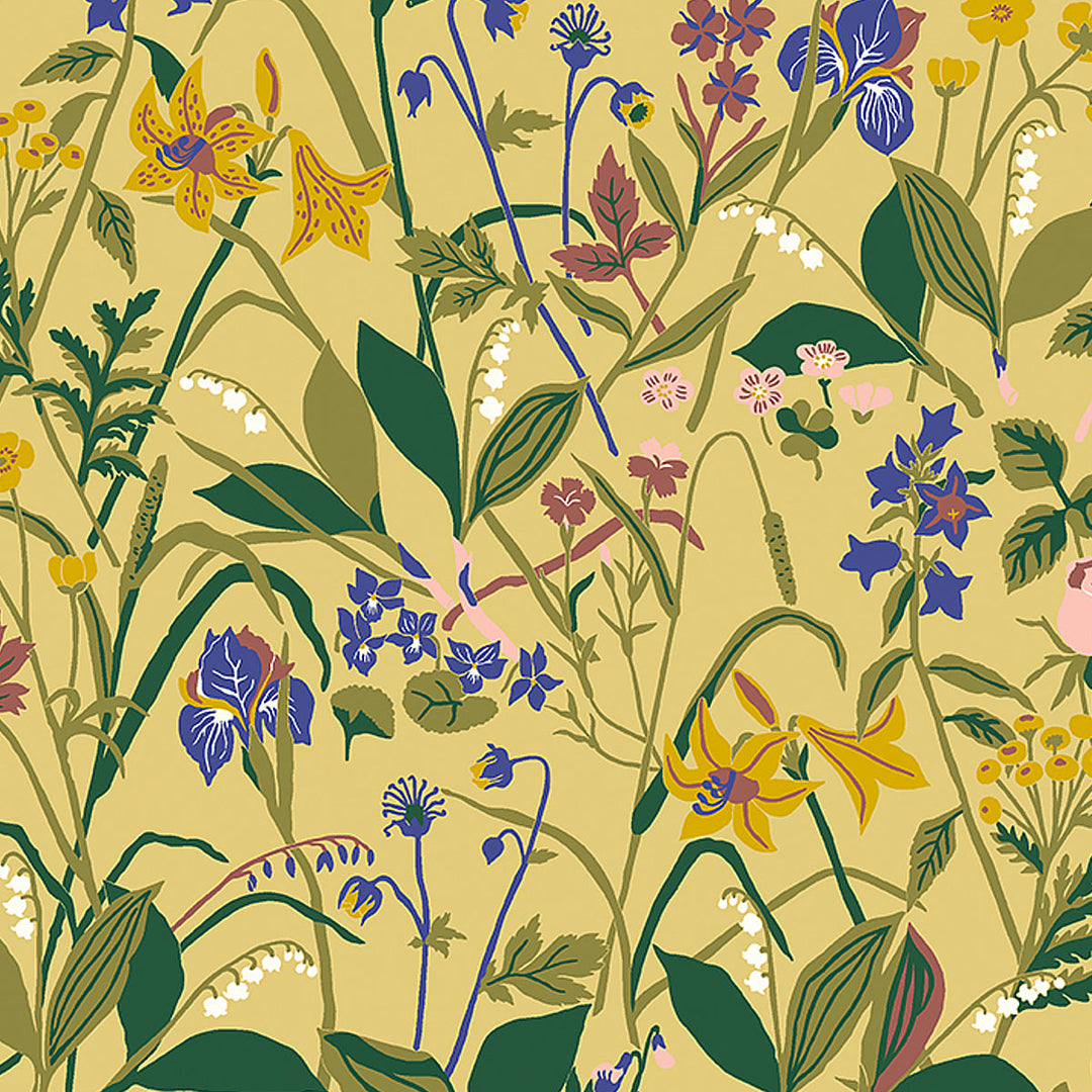 Schumacher Wallcovering Ros Och Lilja - Ochre