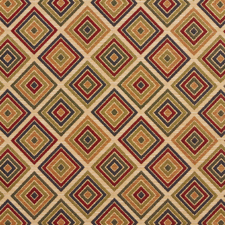 1968 Ecru Diamond by Charlotte Designer Fabric Tapestry Classics 70% Polyester, 30% Cotton Asia Exceeds 45,000 Wyzenbeek Rubs (Heavy Duty) Horizontal: 7.5" x Vertical: 7.5" 54 Inches - Swanky Fabrics -