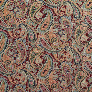 Charlotte Fabric 1969 Merlot Paisley