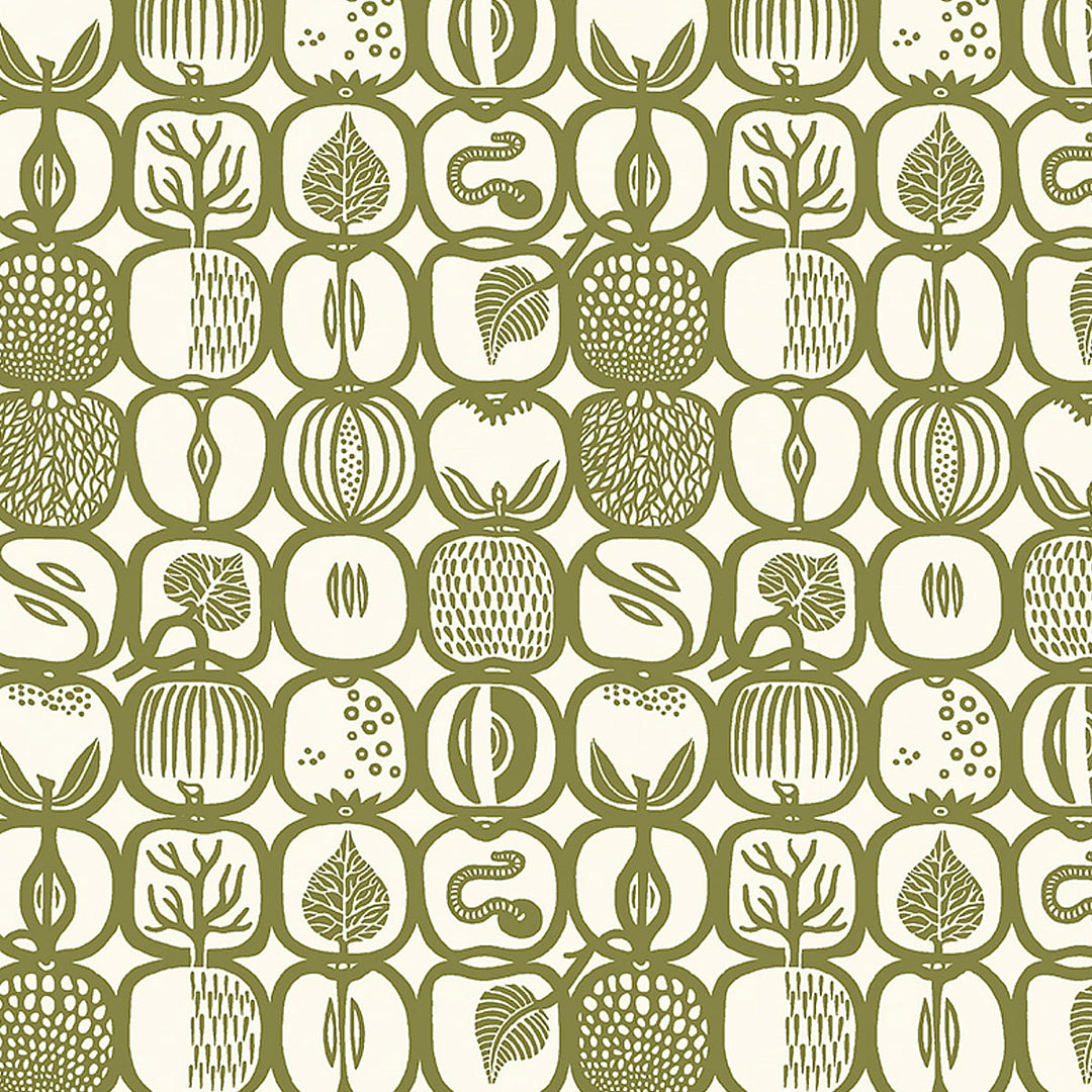 Schumacher Wallcovering Fruktlåda - Olive