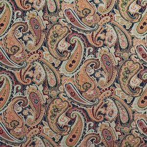 Charlotte Fabric 1971 Navy Paisley