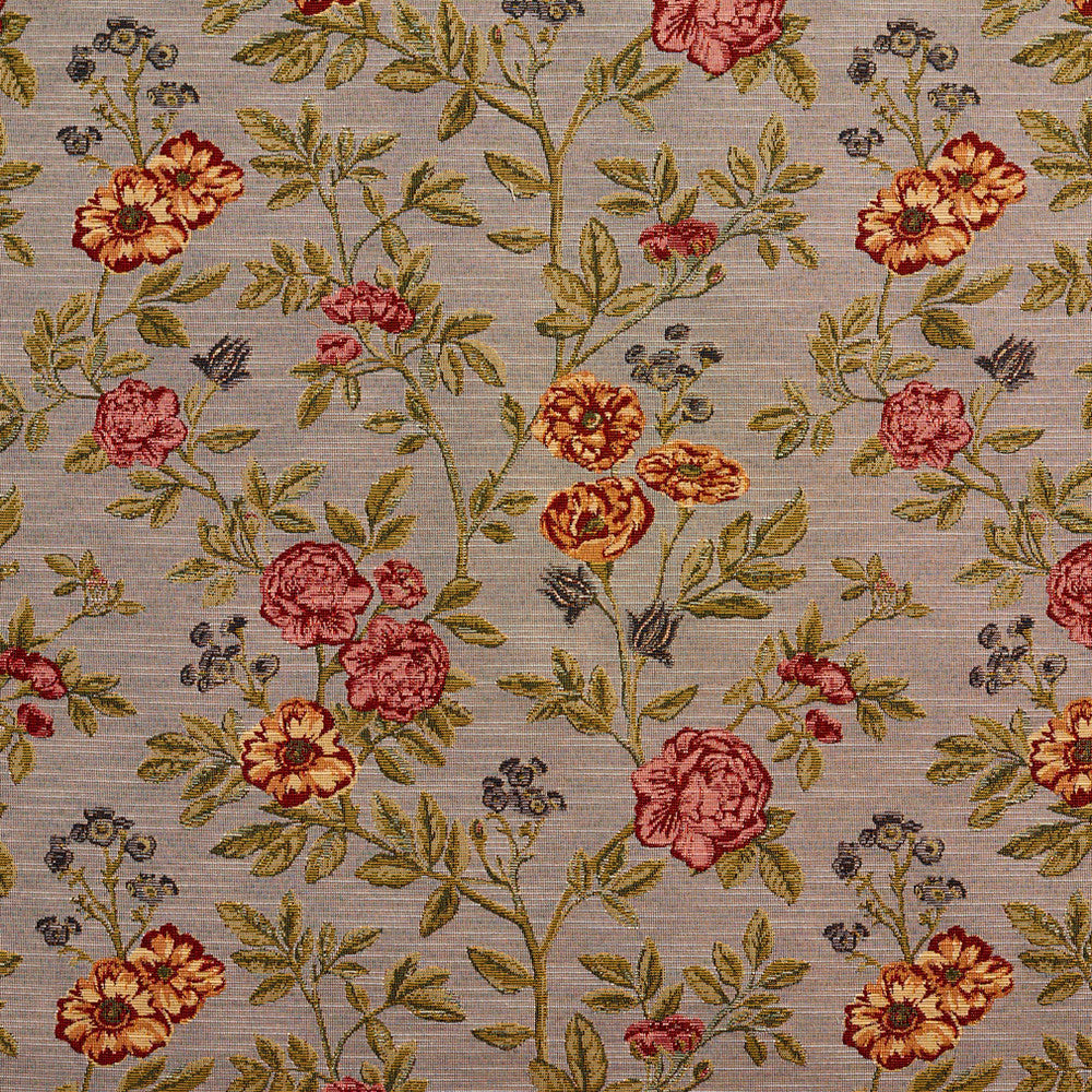 1978 Heather Bouquet by Charlotte Designer Fabric Tapestry Classics 70% Polyester, 30% Cotton Asia Exceeds 45,000 Wyzenbeek Rubs (Heavy Duty) Horizontal: 14.5" x Vertical: 14.5" 54 Inches - Swanky Fabrics -