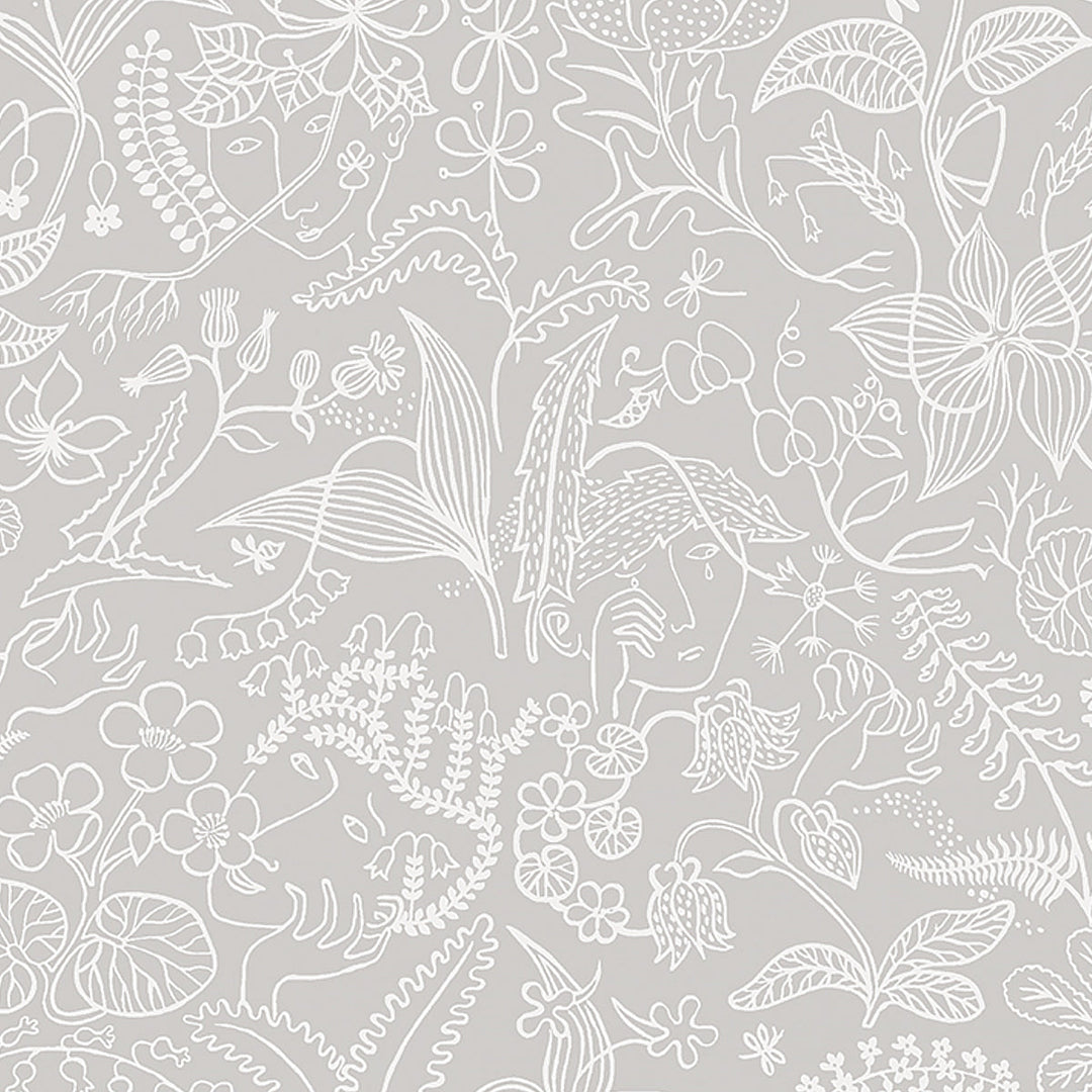 Schumacher Wallcovering Grazia - Grey