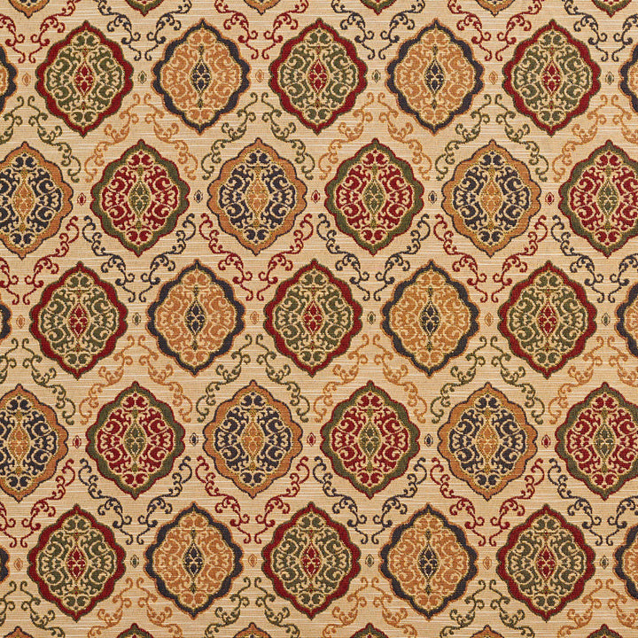 1984 Ecru Heirloom by Charlotte Designer Fabric Tapestry Classics 70% Polyester, 30% Cotton Asia Exceeds 45,000 Wyzenbeek Rubs (Heavy Duty) Horizontal: 14.5" x Vertical: 7.5" 54 Inches - Swanky Fabrics -
