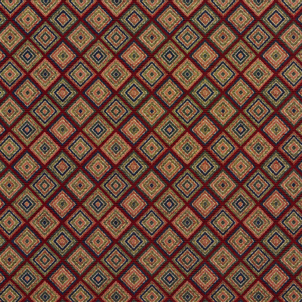 1989 Merlot by Charlotte Designer Fabric Tapestry Classics 70% Polyester, 30% Cotton Asia Exceeds 45,000 Wyzenbeek Rubs (Heavy Duty) Horizontal: 3.5" x Vertical: 3.5" 54 Inches - Swanky Fabrics -