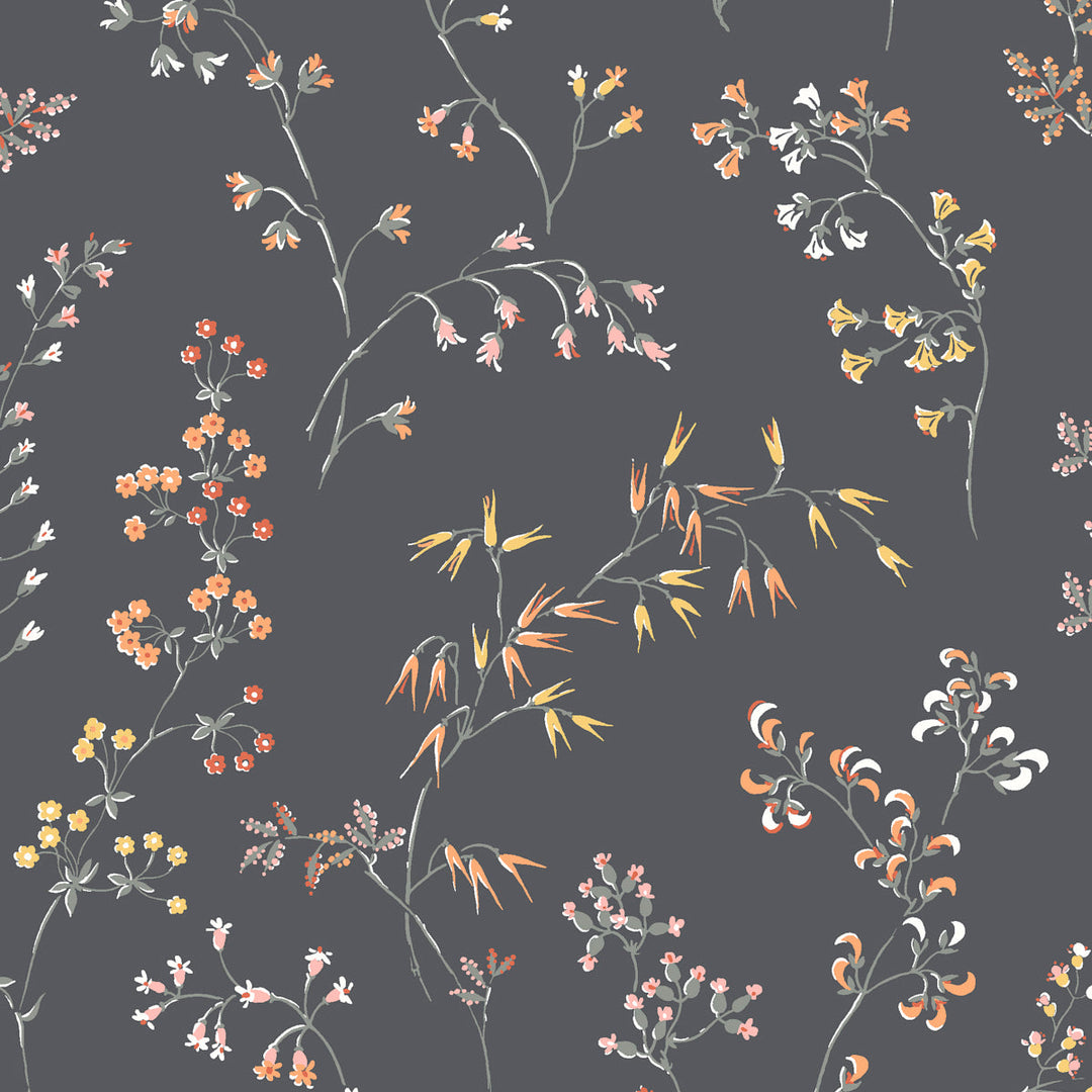 Schumacher Wallcovering Gråäng - Charcoal