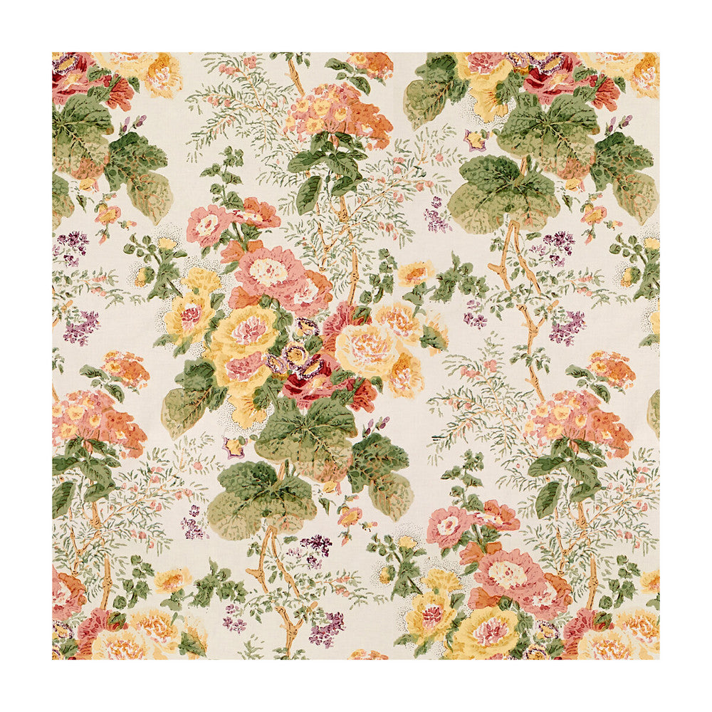 Hollyhock Hdb Red/Green by Lee Jofa Designer Fabric COTTON - 100% Thailand Horizontal: 33 and Vertical: 40 49 - Swanky Fabrics -