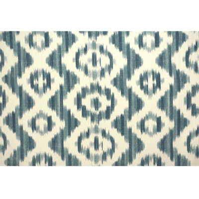 Ikat De Lin Blue by Lee Jofa Designer Fabric SUZANNE RHEINSTEIN *HOLLYHOCK LINEN - 100% Thailand LIGHT Horizontal: 26 and Vertical: 20.5 52 - Swanky Fabrics -