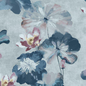 1838 Wallcoverings Wallpaper Water Lilies (Wp) # 03 Blue Dusk