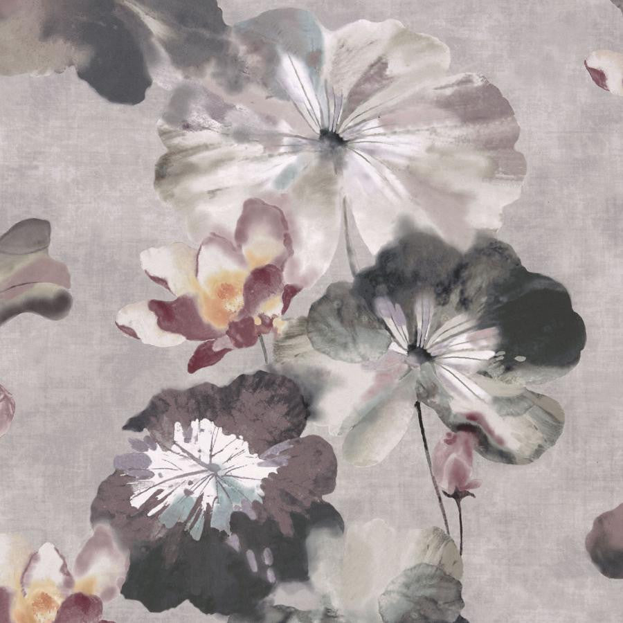 Water Lilies (Wp) # 06 Chamomile by 1838 Wallcoverings Designer Wallpaper Willow HALF DROP PASTE THE WALL UNITED KINGDOM V-33" 20.5"X11YD - Swanky Fabrics -