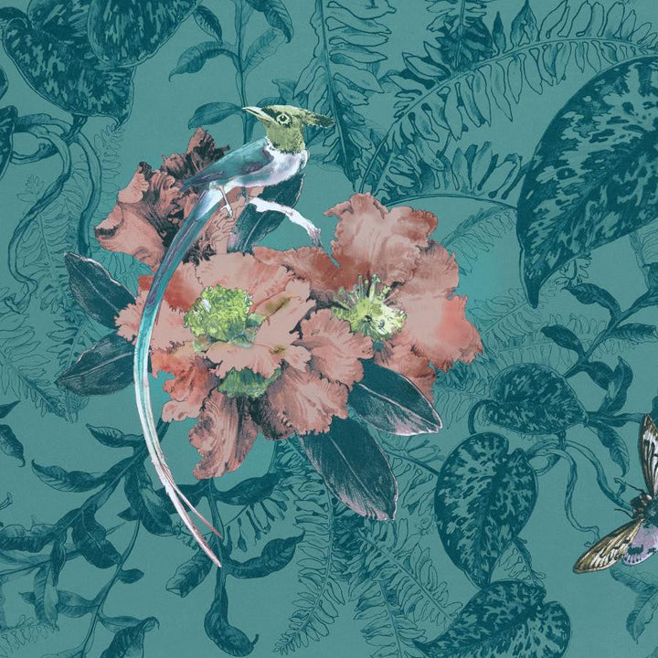 Hedgerow (Wp) # 02 Mineral by 1838 Wallcoverings Designer Wallpaper Willow STRAIGHT PASTE THE WALL UNITED KINGDOM V-28.5" 20.5"X11YD - Swanky Fabrics -