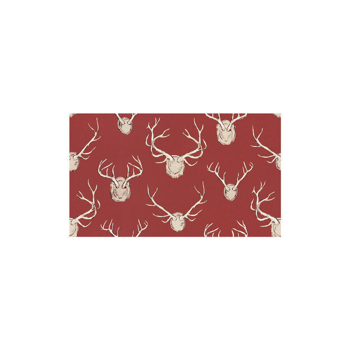 Antlers Red by Lee Jofa Designer Fabric ERIC COHLER LODGE LINEN - 59%;COTTON - 41% Thailand LIGHT Horizontal: 54 and Vertical: 31.5 54 - Swanky Fabrics -